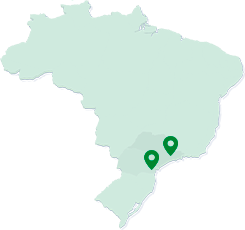 Mapa do Brasil onde atuamos com consultoria SAP